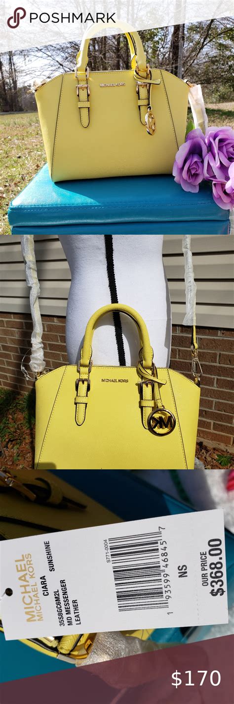 Michael Kors Medium Ciara Messenger Bag Sunshine Yellow 